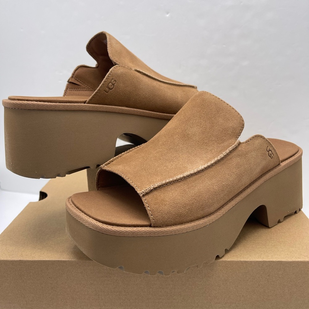 UGG Platform Slide Mules Sandals 
W / 1167476
W NEW HEIGHTS SLIDE Chestnut - Picture 10 of 16